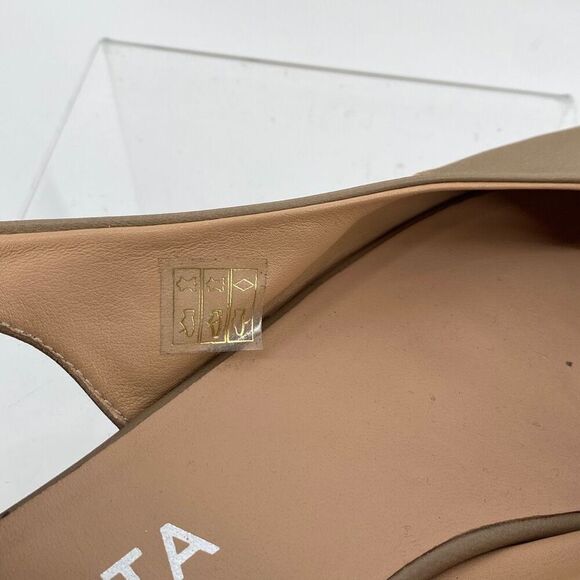 Viscata  Flat Espadrille Sling Back Sandals Comfort Leather Tan size 11 - Picture 11 of 12